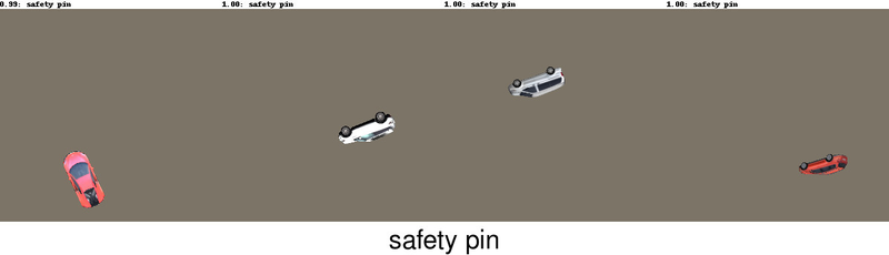Nguyen said in an email that “moving objects up and far away from the camera, they can be misclassified as ‘safety pin’!”